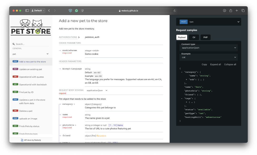 Pet Store Api API as Product: Documentation | Stanislav Slavkov